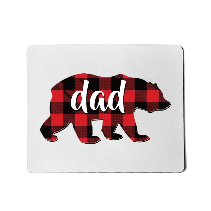 Red Plaid Dad Buffalo Matching Family Papa Pajama Christmas Mousepad