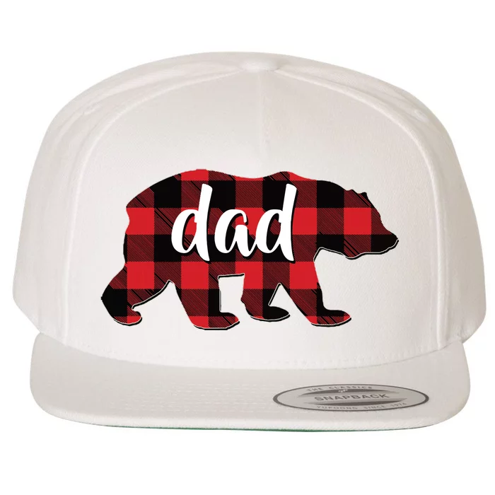 Red Plaid Dad Buffalo Matching Family Papa Pajama Christmas Wool Snapback Cap