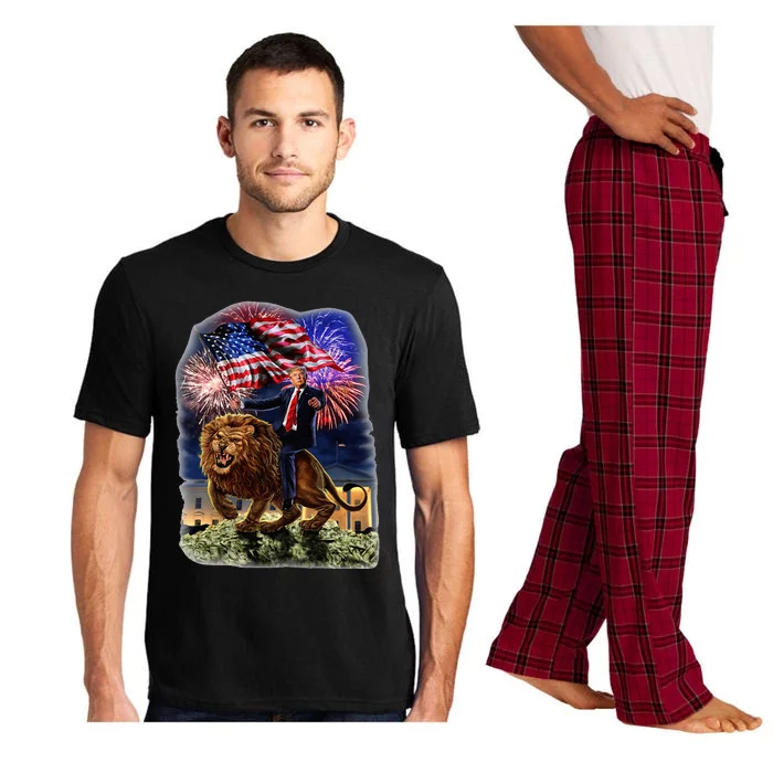 Republican President Donald Trump Riding War Lion Pajama Set