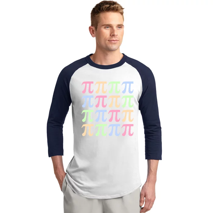 Rainbow Pi Day For Math Lovers Or Teachers Great Gift Baseball Sleeve Shirt