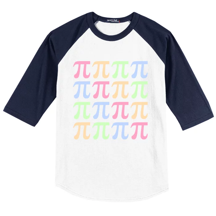 Rainbow Pi Day For Math Lovers Or Teachers Great Gift Baseball Sleeve Shirt