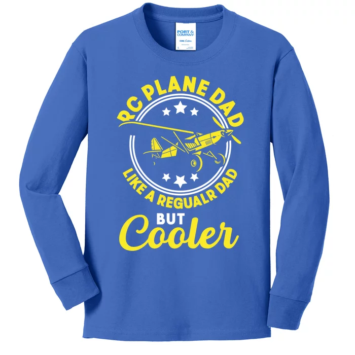 Rc Plane Dad Father Pilot Radio Controlled Airplane Aircraft Gift Kids Long Sleeve Shirt