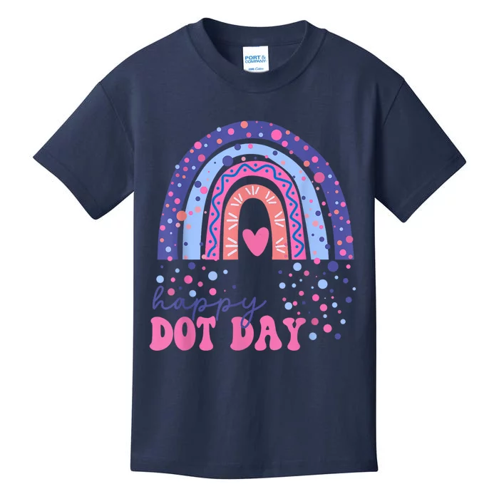 Rainbow Polka Dot Happy Dot Dayfor Teacher Kids T-Shirt