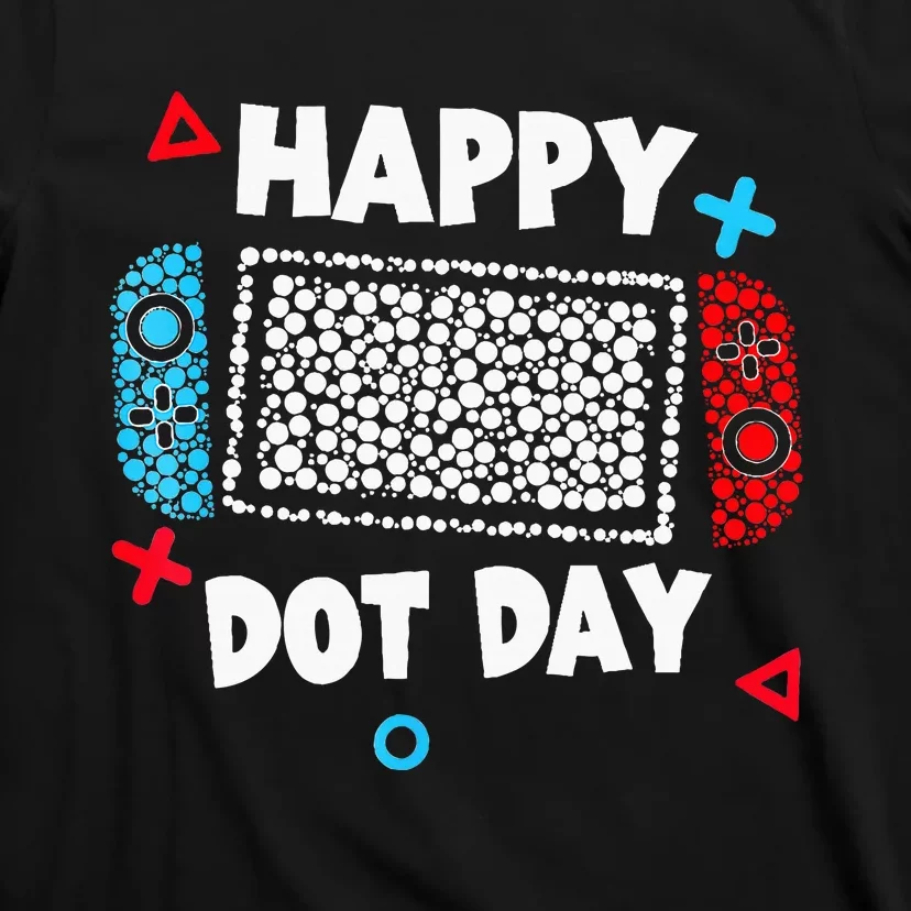 Retro Polka Dots Gaming Controller Video Gamers T-Shirt