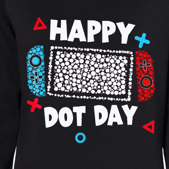 Retro Polka Dots Gaming Controller Video Gamers Womens California Wash Sweatshirt