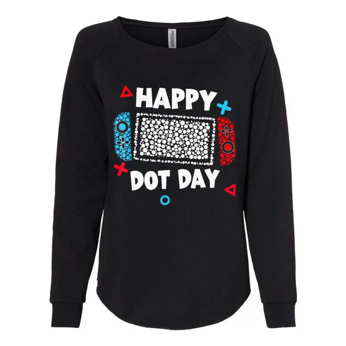 Retro Polka Dots Gaming Controller Video Gamers Womens California Wash Sweatshirt