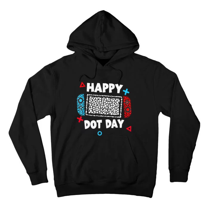 Retro Polka Dots Gaming Controller Video Gamers Tall Hoodie