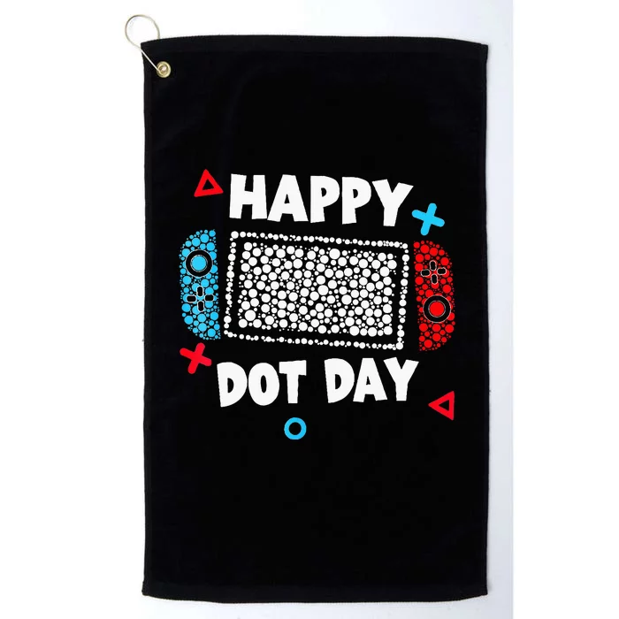 Retro Polka Dots Gaming Controller Video Gamers Platinum Collection Golf Towel