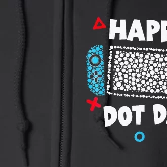 Retro Polka Dots Gaming Controller Video Gamers Full Zip Hoodie