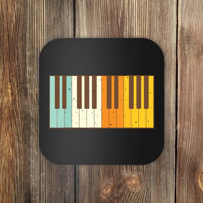 Retro Piano Design For Musician Piano Player Men Women Kids Coaster