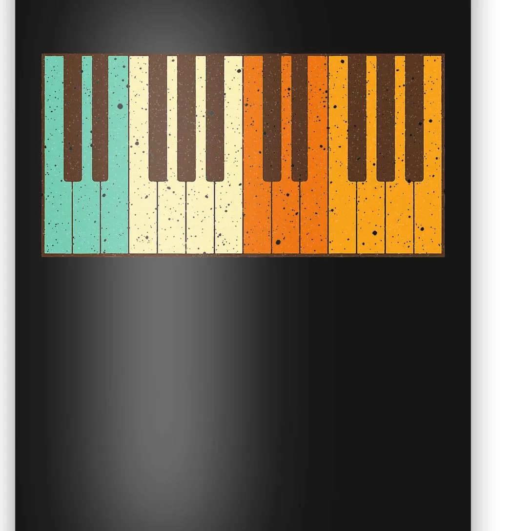 Retro Piano Design For Musician Piano Player Poster