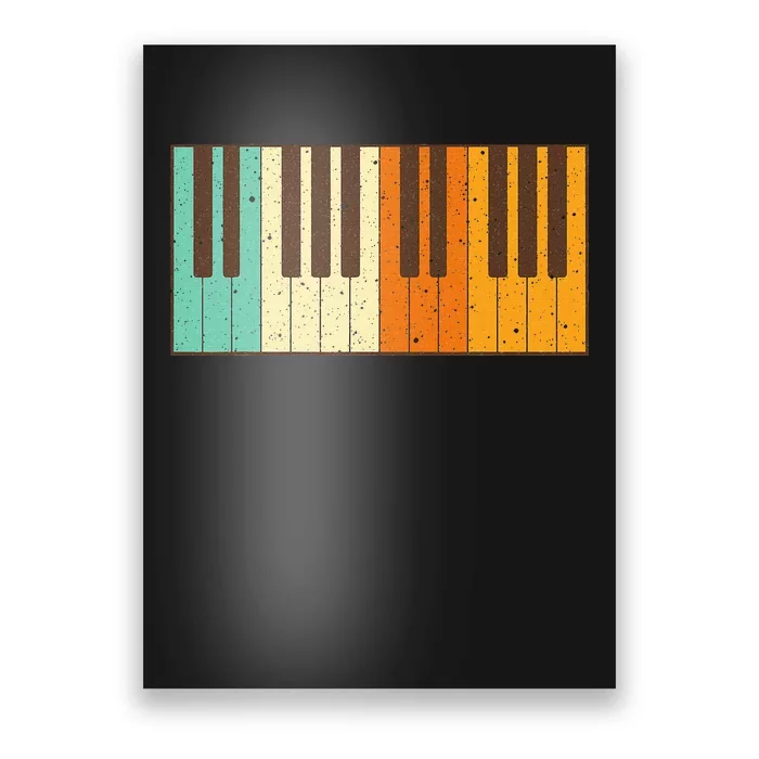 Retro Piano Design For Musician Piano Player Poster