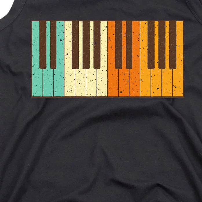 Retro Piano Design For Musician Piano Player Tank Top