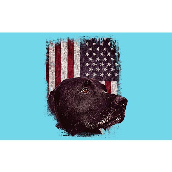 Realistic Patriotic Dog Portrait With USA Flag Backdrop Bumper Sticker