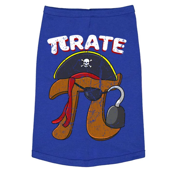 Retro Pi Day Pirate Fun Pi Symbol Graphic Art Math Lover Funny Gift Doggie Tank