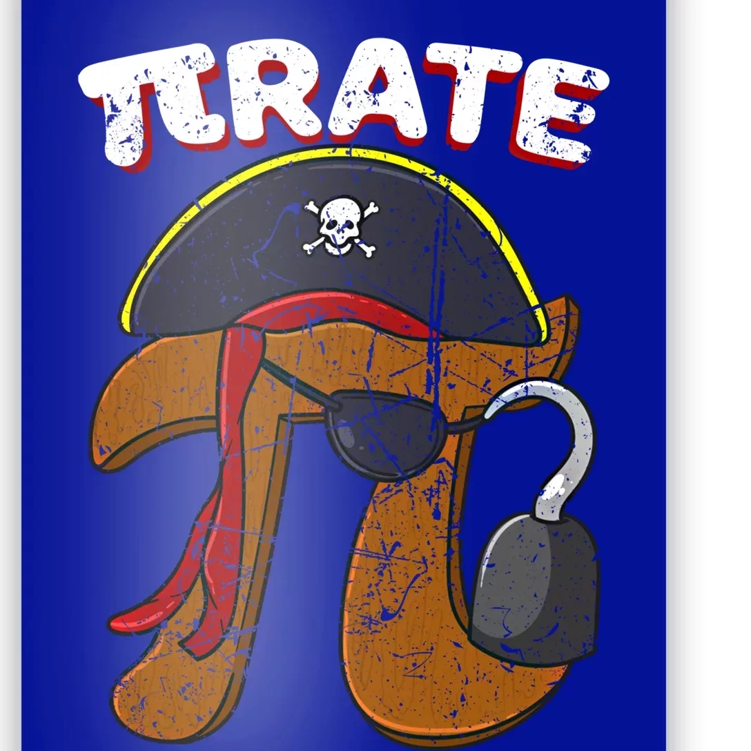 Retro Pi Day Pirate Fun Pi Symbol Graphic Art Math Lover Funny Gift Poster