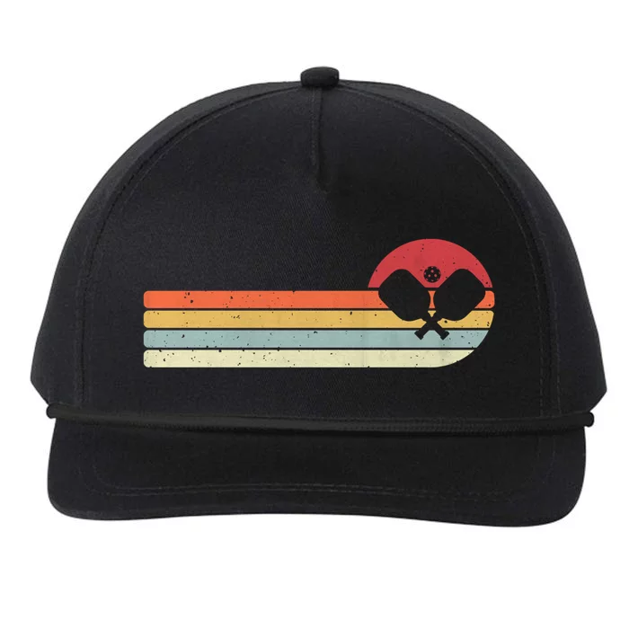 Retro Pickleball Design For Passionate Pickleball Players Gift Snapback Five-Panel Rope Hat