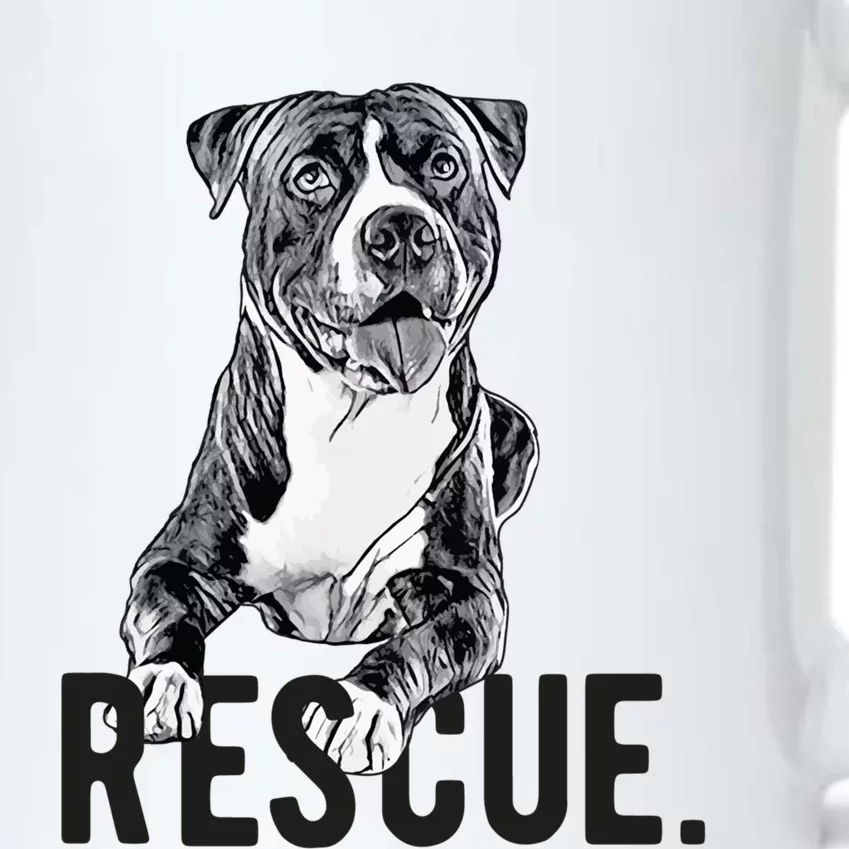 Rescue Pitbull Drawing Dog Mom Adopt Dont Shop Mama Gift Black Color Changing Mug