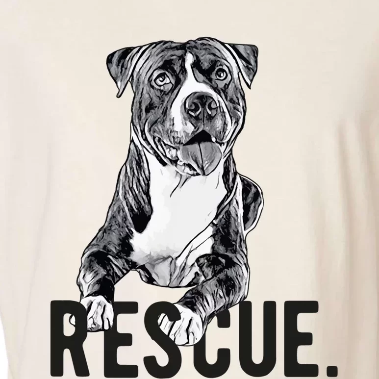 Rescue Pitbull Drawing Dog Mom Adopt Dont Shop Mama Gift Garment-Dyed Women's Muscle Tee