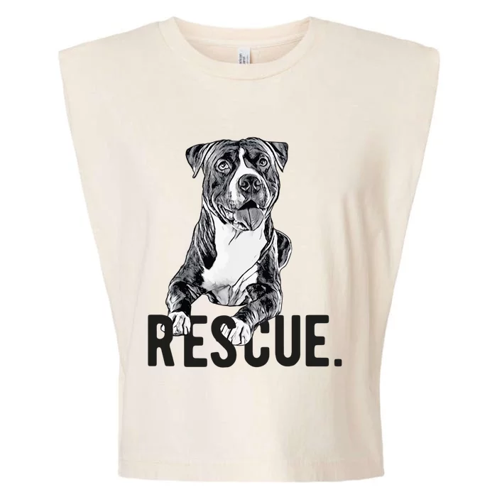 Rescue Pitbull Drawing Dog Mom Adopt Dont Shop Mama Gift Garment-Dyed Women's Muscle Tee