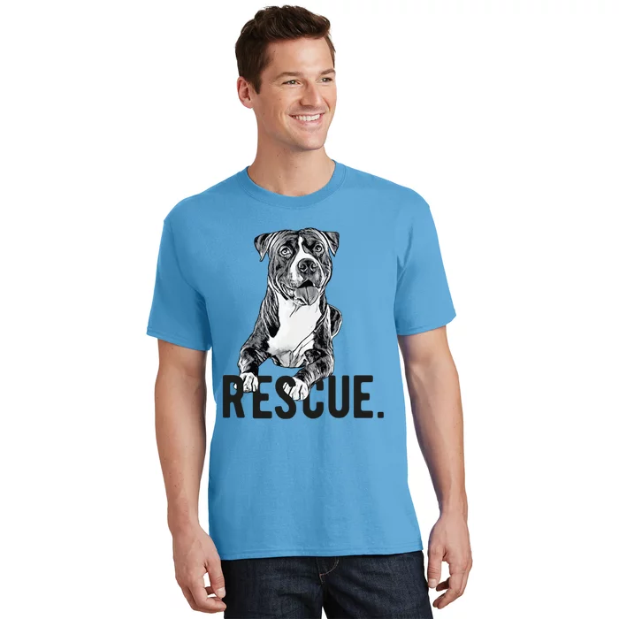 Rescue Pitbull Drawing Dog Mom Adopt Dont Shop Mama Gift T-Shirt