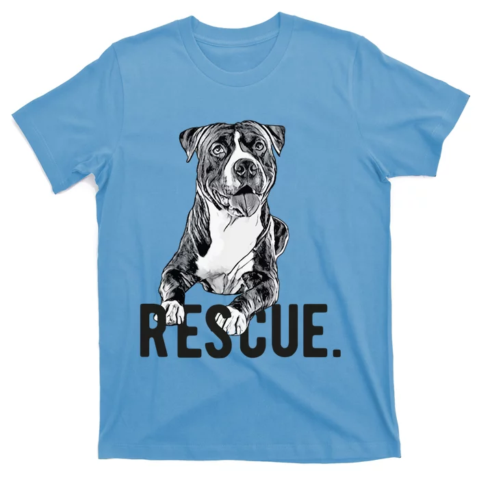 Rescue Pitbull Drawing Dog Mom Adopt Dont Shop Mama Gift T-Shirt