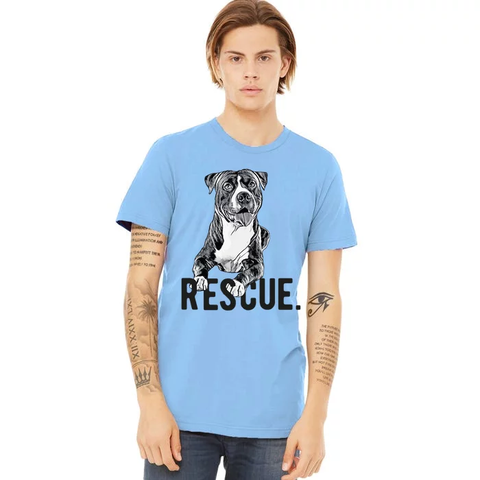 Rescue Pitbull Drawing Dog Mom Adopt Dont Shop Mama Gift Premium T-Shirt