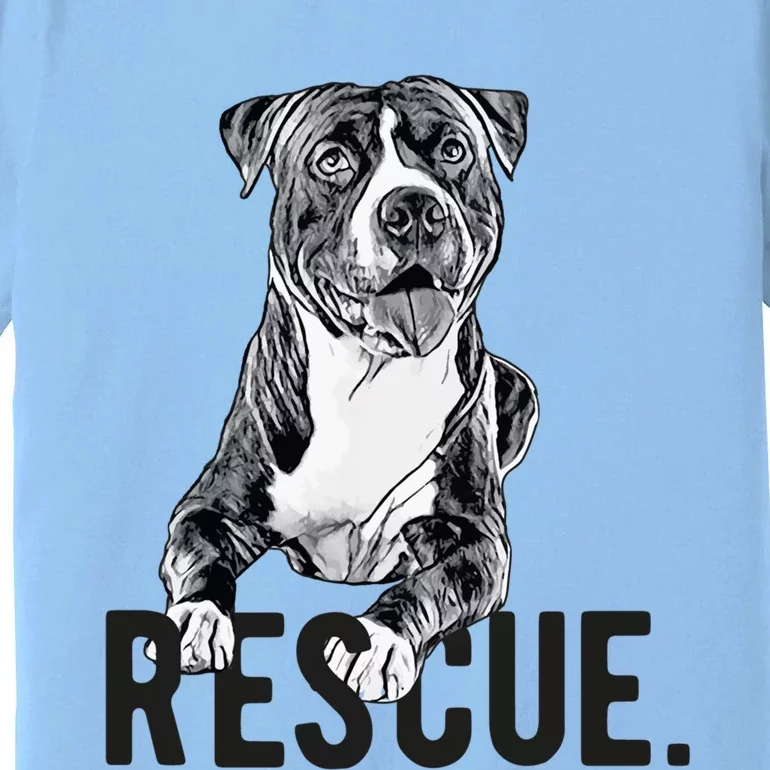 Rescue Pitbull Drawing Dog Mom Adopt Dont Shop Mama Gift Premium T-Shirt