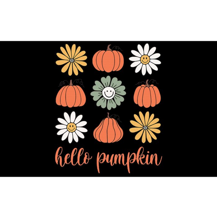 Retro Pumpkins & Daisies Bumper Sticker