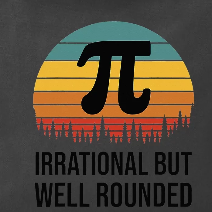 Retro Pi Day Funny Math Equation Irrational But Well Rounded Zip Tote Bag