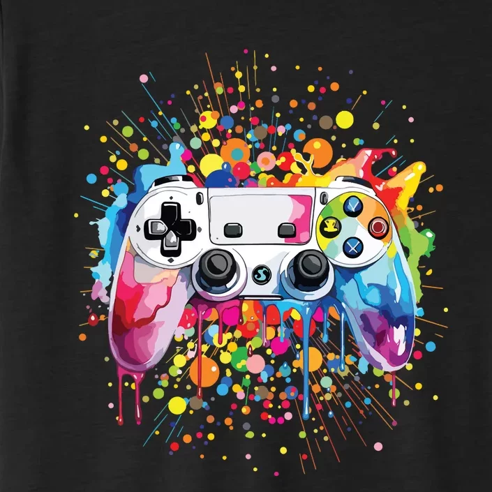 Retro Polka Dots Gaming Controller Video Gamers Dot Day ChromaSoft Performance T-Shirt