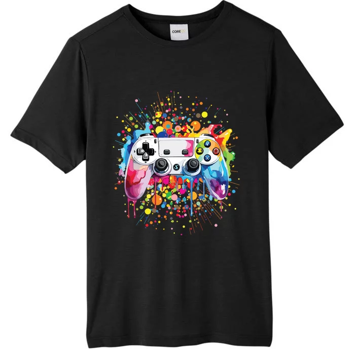 Retro Polka Dots Gaming Controller Video Gamers Dot Day ChromaSoft Performance T-Shirt