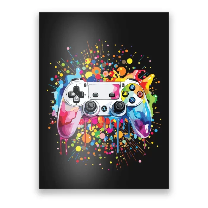 Retro Polka Dots Gaming Controller Video Gamers Dot Day Poster