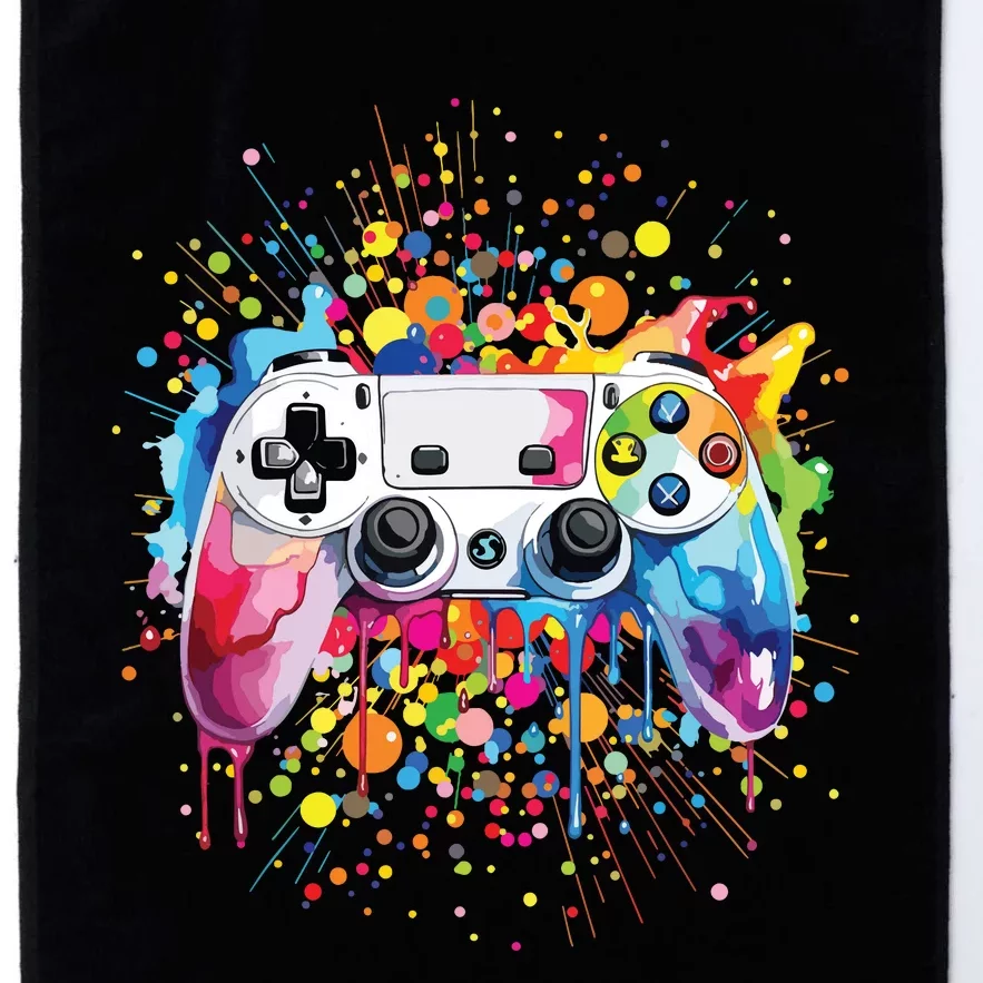 Retro Polka Dots Gaming Controller Video Gamers Dot Day Platinum Collection Golf Towel