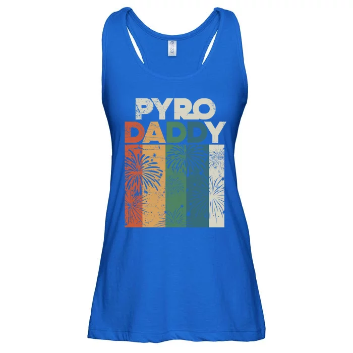 Retro Pyro Daddy Pyrotechnician Father Fireworks Technician Meaningful Gift Ladies Essential Flowy Tank