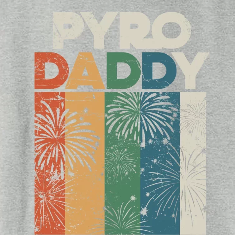 Retro Pyro Daddy Pyrotechnician Father Fireworks Technician Meaningful Gift Women's Crop Top Tee