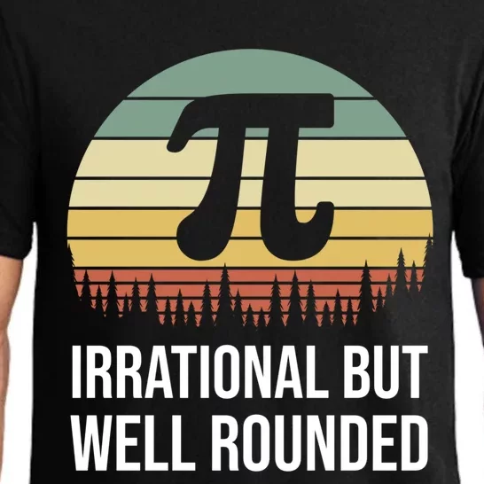 Retro Pi Day Irrational But Well Rounded Funny Math Teacher Gift Pajama Set