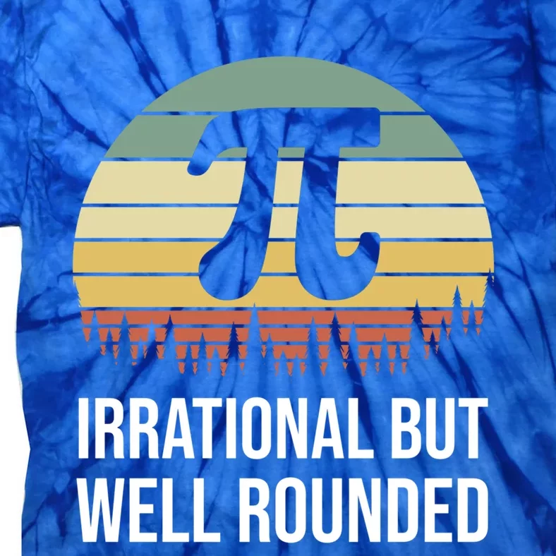 Retro Pi Day Irrational But Well Rounded Funny Math Teacher Gift Tie-Dye T-Shirt