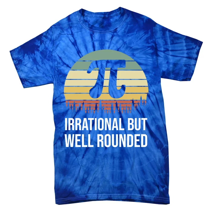 Retro Pi Day Irrational But Well Rounded Funny Math Teacher Gift Tie-Dye T-Shirt