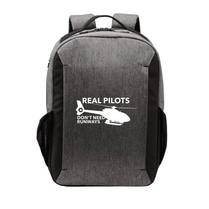 Real Pilots Dont Need Runways Helicopter Pilot Vector Backpack