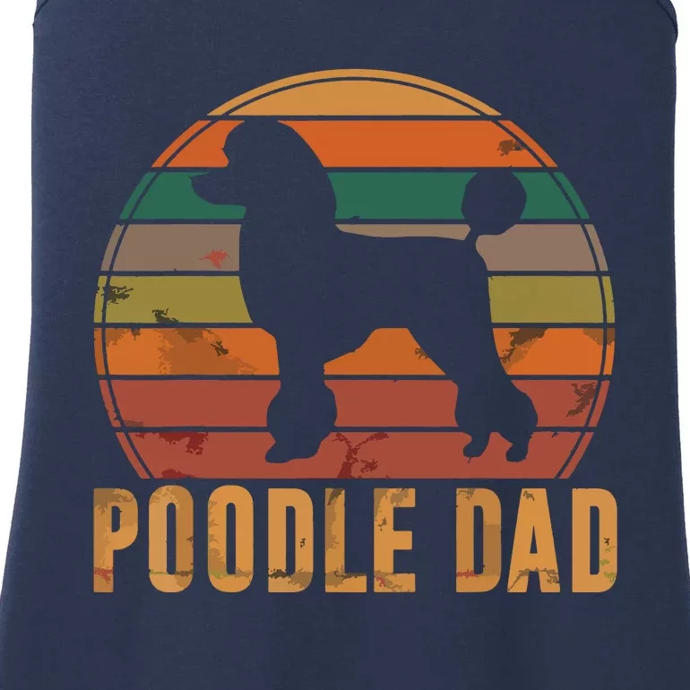 Retro Poodle Dad Dog Owner Pet Poodle Father Ladies Essential Tank