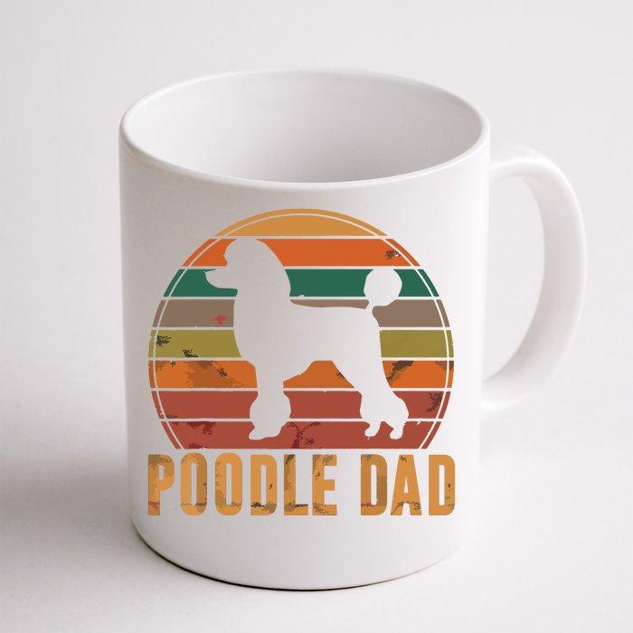 Retro Poodle Dad Dog Owner Pet Poodle Father Front & Back Coffee Mug