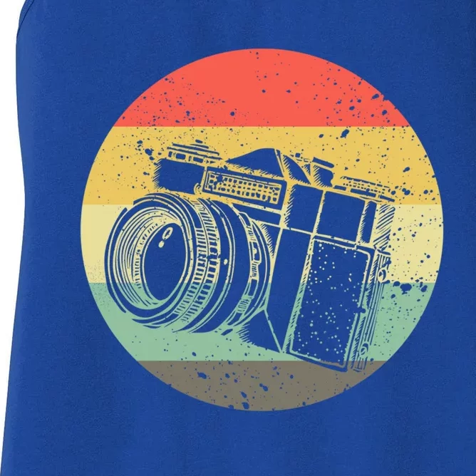 Retro Photography Day Cool Gift Vintage Camera Photographer Cool Gift Women's Racerback Tank