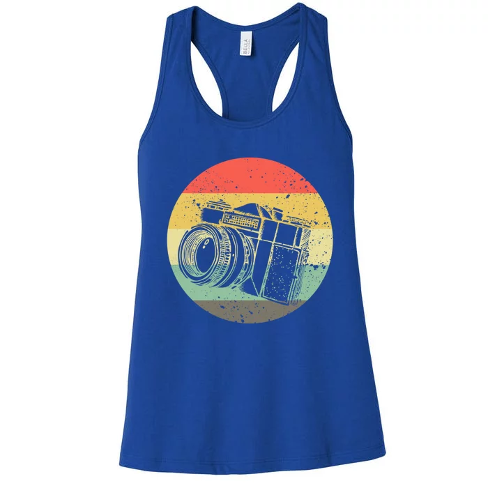 Retro Photography Day Cool Gift Vintage Camera Photographer Cool Gift Women's Racerback Tank