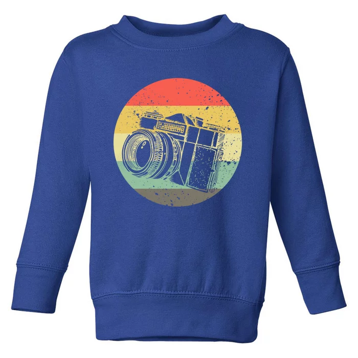 Retro Photography Day Cool Gift Vintage Camera Photographer Cool Gift Toddler Sweatshirt