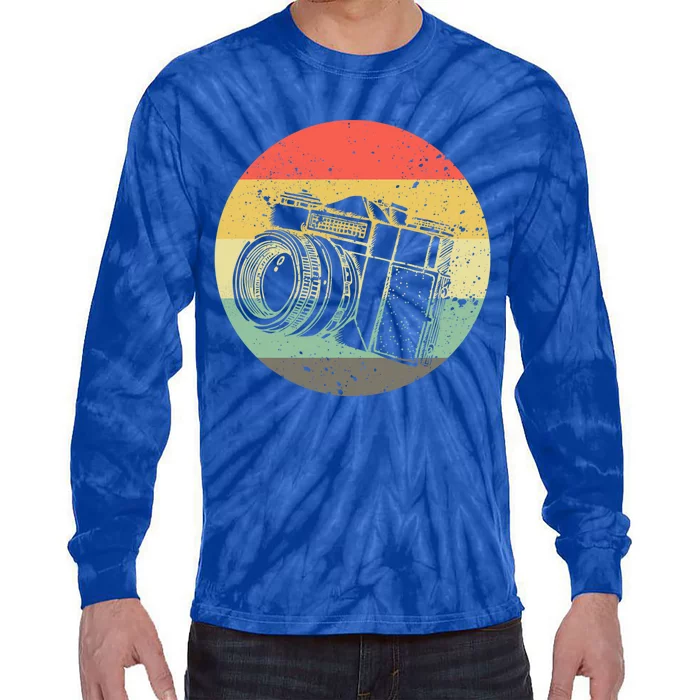 Retro Photography Day Cool Gift Vintage Camera Photographer Cool Gift Tie-Dye Long Sleeve Shirt