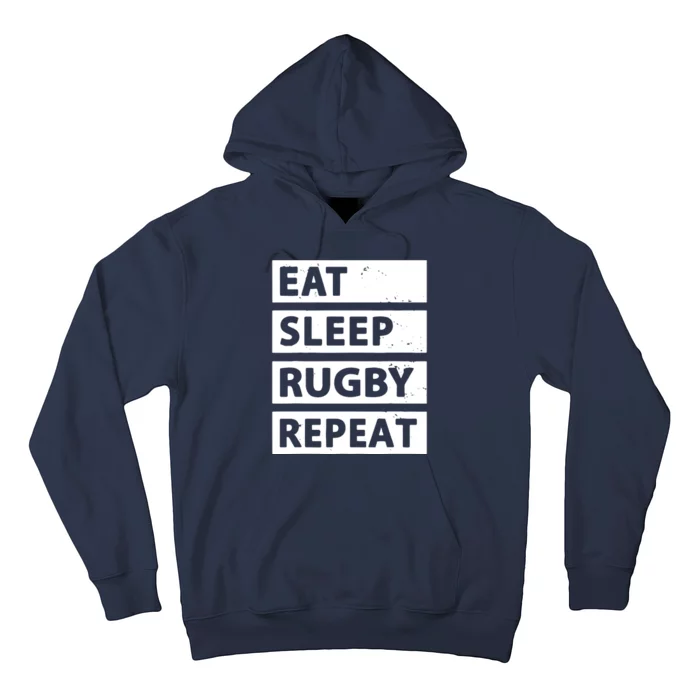 Rugby Player Eat Sleep Rugby Repeat Funny Rugby Hoodie