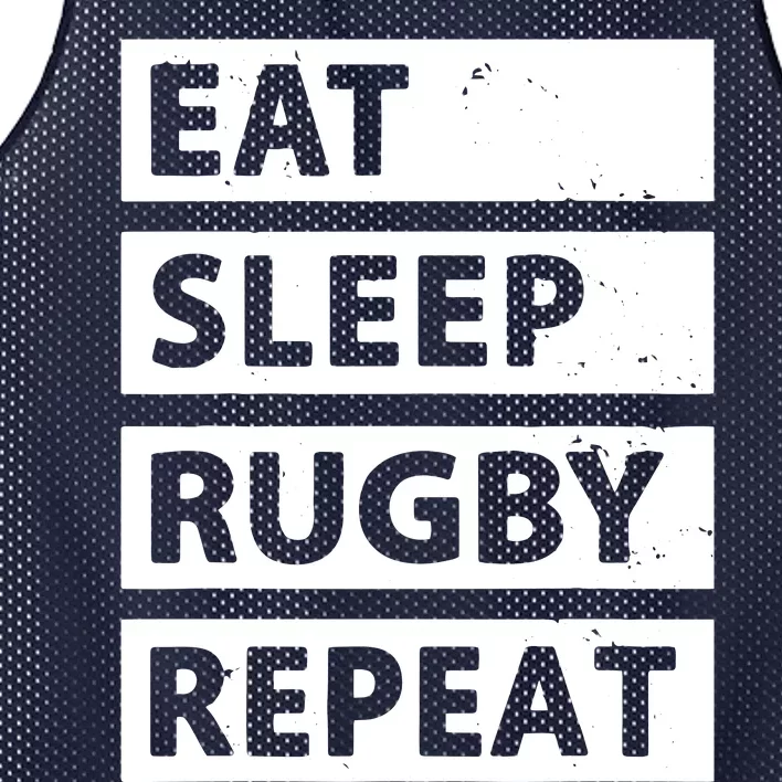 Rugby Player Eat Sleep Rugby Repeat Funny Rugby Mesh Reversible Basketball Jersey Tank