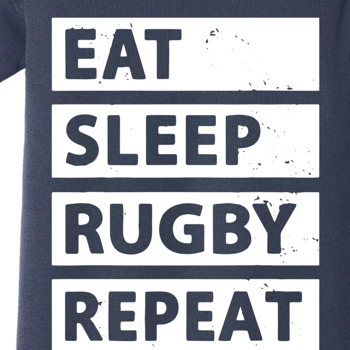 Rugby Player Eat Sleep Rugby Repeat Funny Rugby Baby Bodysuit