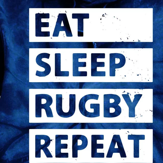 Rugby Player Eat Sleep Rugby Repeat Funny Rugby Tie Dye Hoodie